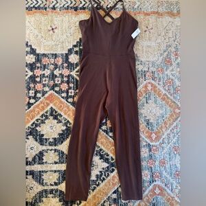 NWT Brown Women's old navy workout active wear bodysuit Jumpsuit